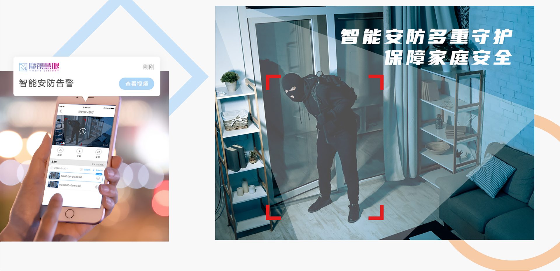 魔镜慧眼 · 智能安防多重守护，保障家庭安全